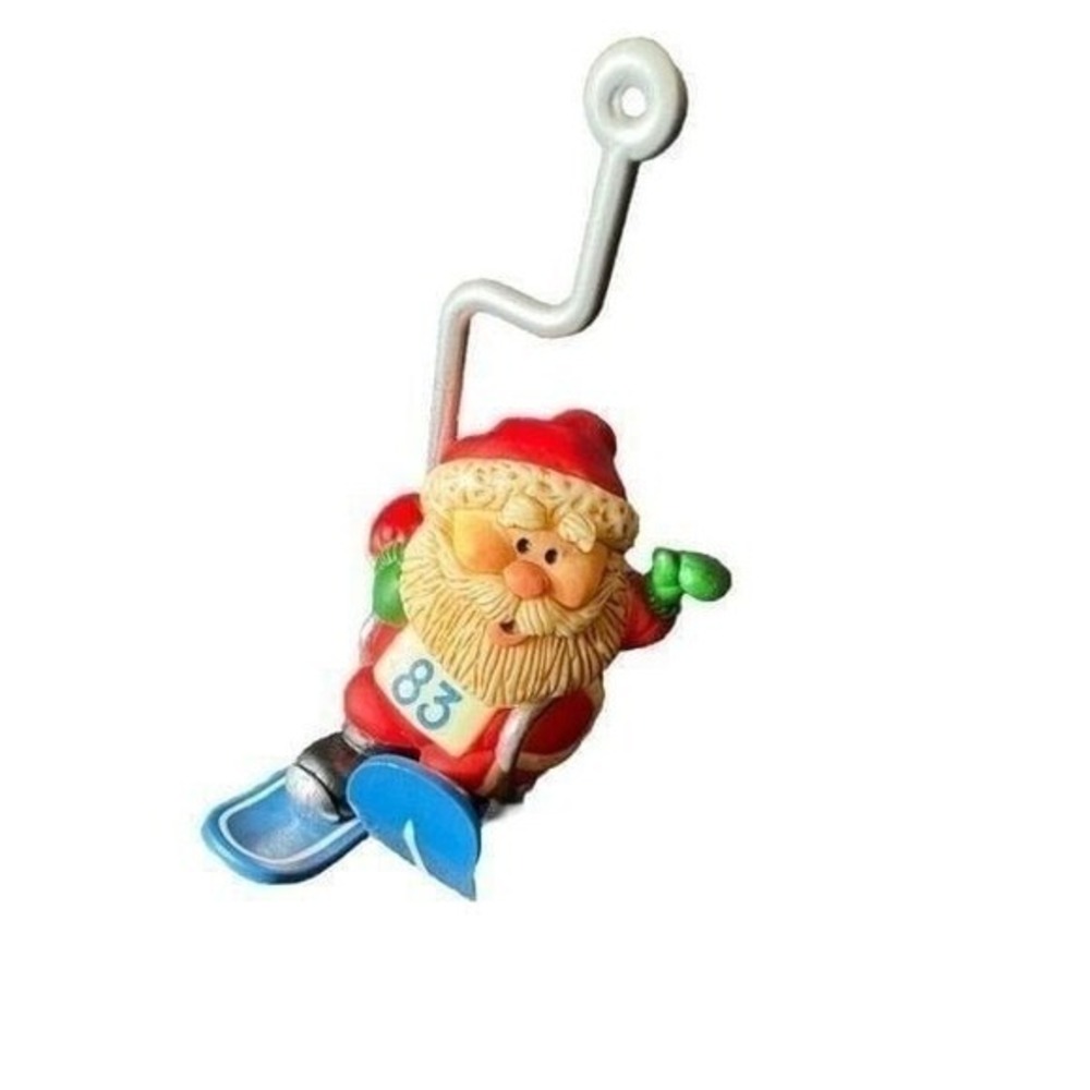 Vintage Hallmark Collectible Keepsake   1983 Santa on a Ski Lift